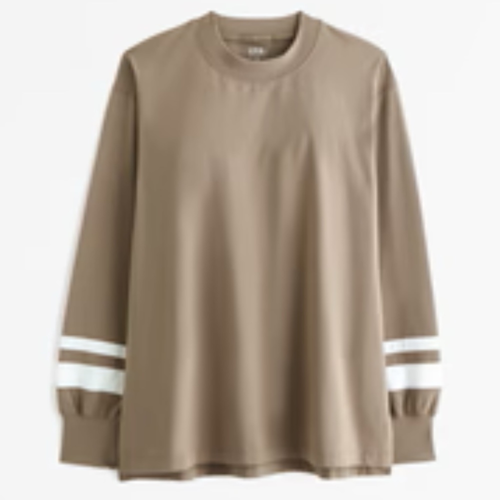 Abercrombie YPB Cotton Blend Long Sleeve Easy Tee NWT
